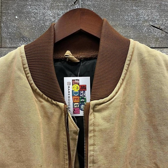 Vintage Carhartt Casual Zip Up Vest Jacket Tan Mens 2XL - Picture 5 of 5